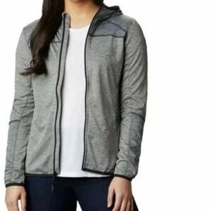 Columbia Heathered Gray Baker Valley Hooded Fleece